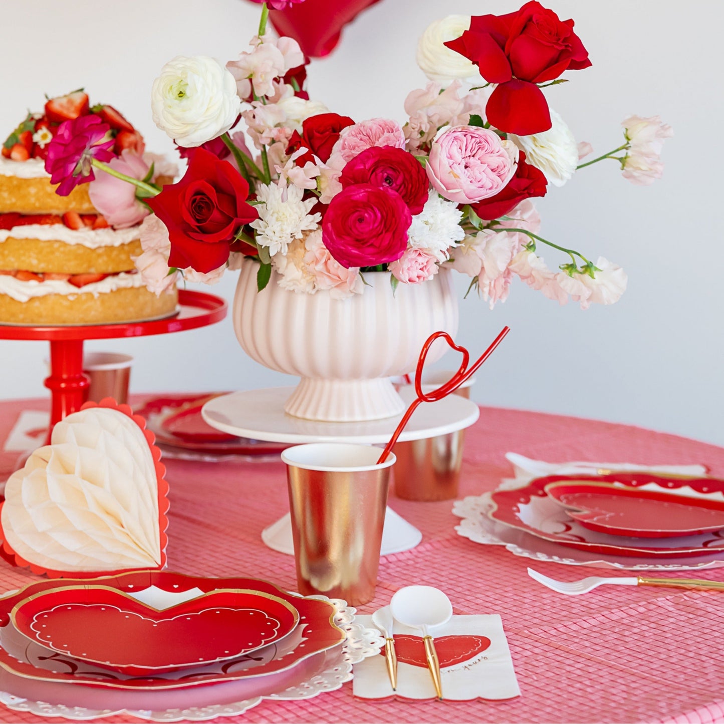 Elegant Valentine Heart Shaped Plates