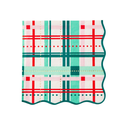 Christmas Plaid Large Napkins