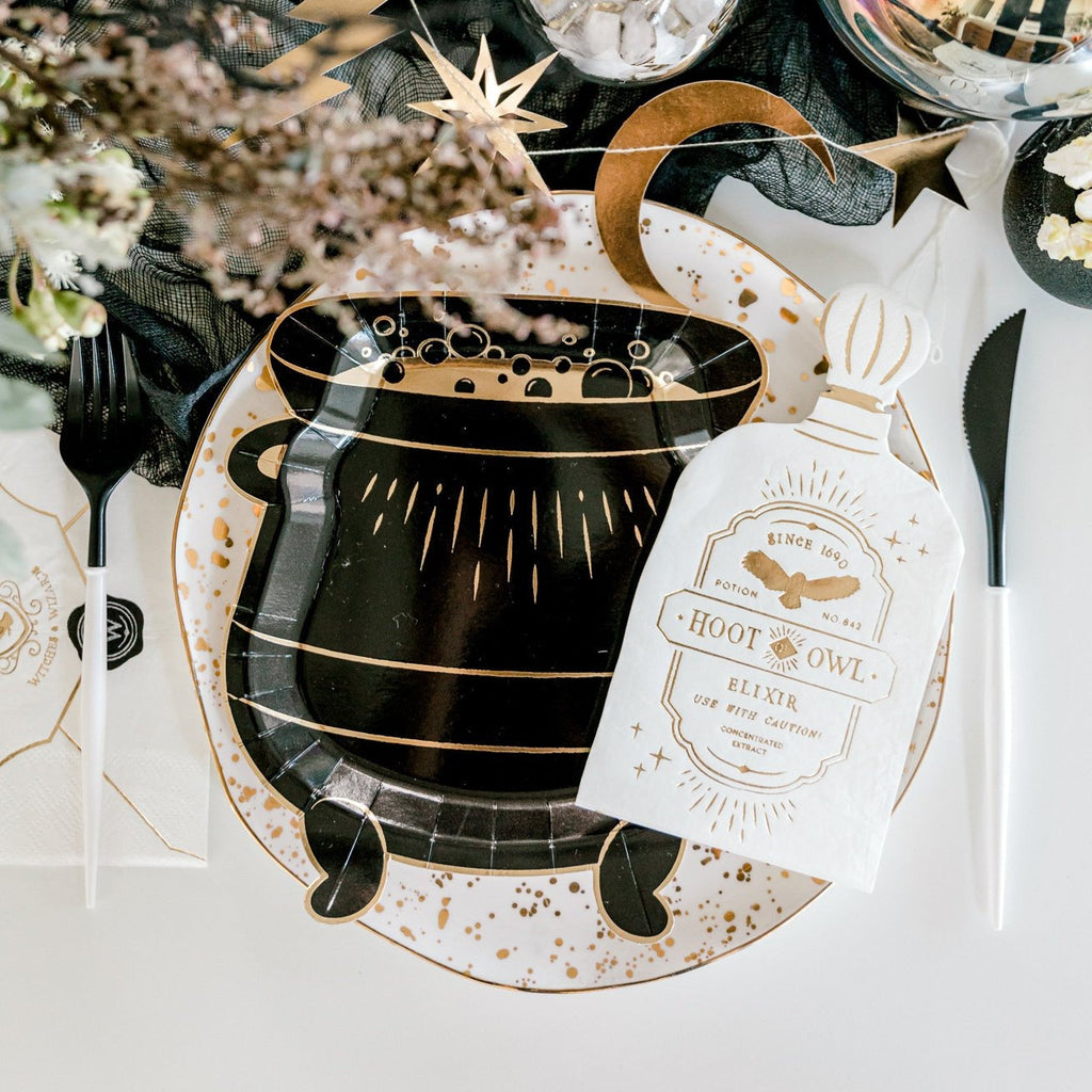 Fancy Black & White Cutlery
