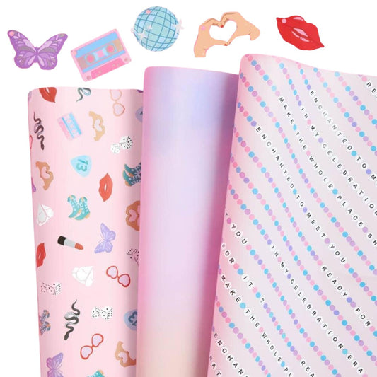 Unofficial Swiftie Gifting Era Wrapping Paper & Tags Set