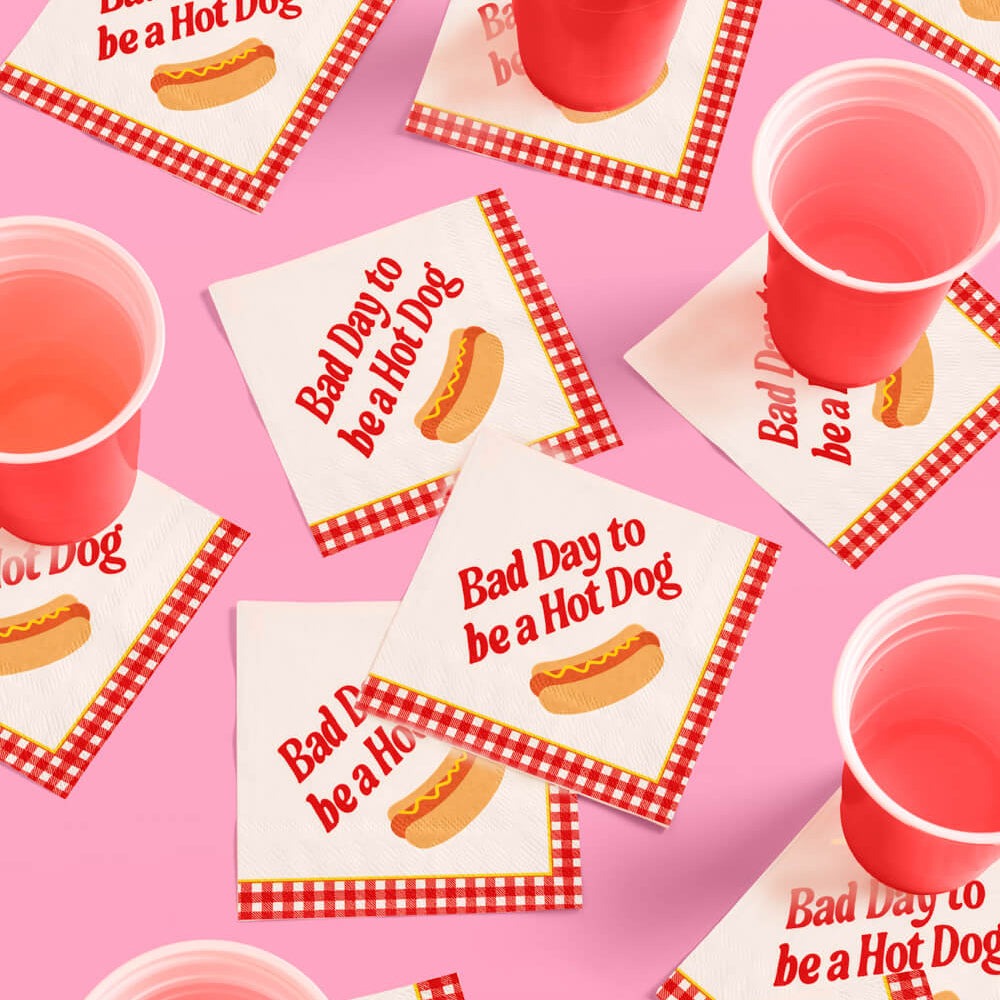 Bad Day To Be A Hot Dog Napkins