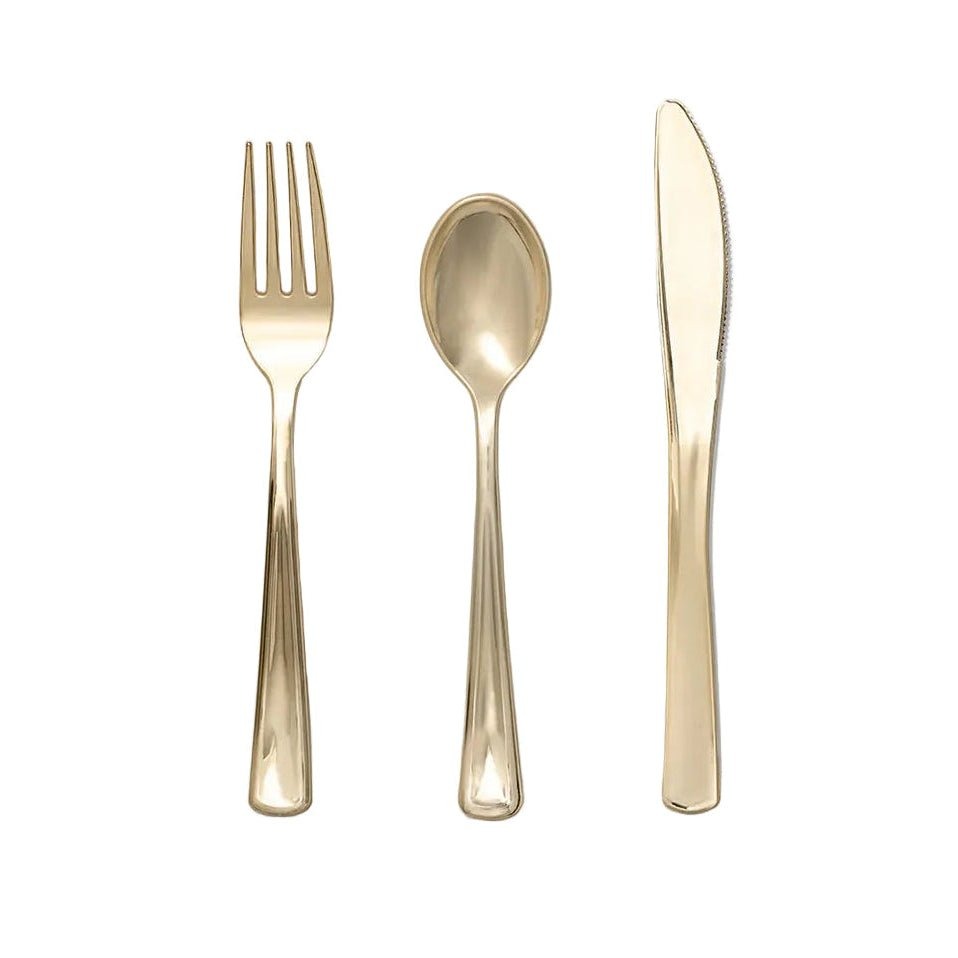 Gold Plastic Cutlery