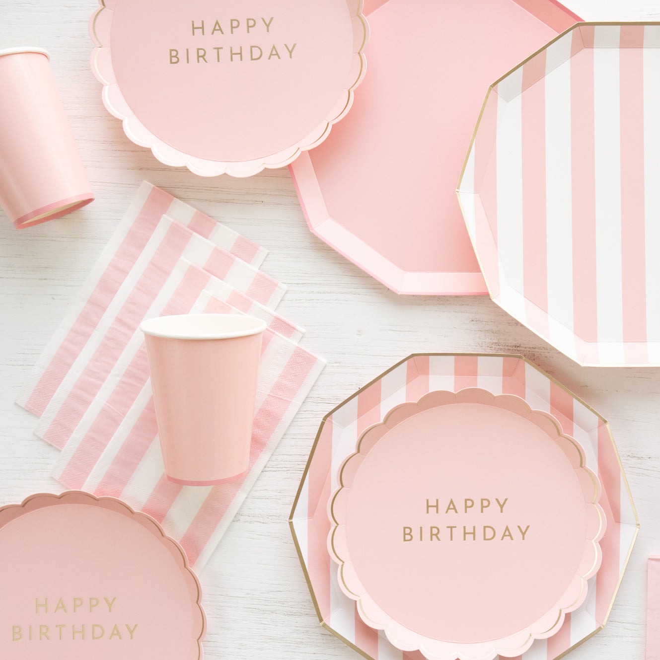 Petal Pink Signature Cabana Stripe Guest Towels