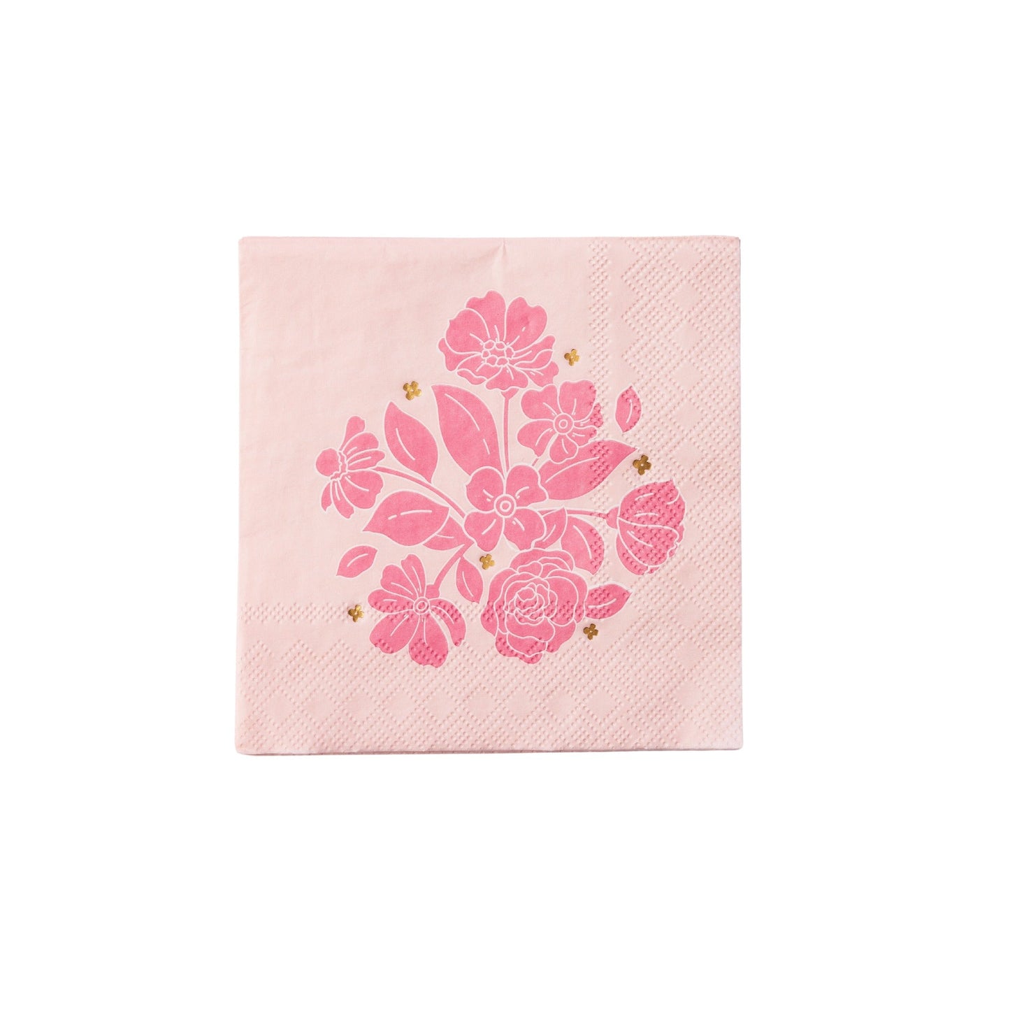 Petal Pink Elegant Floral Cocktail Napkins