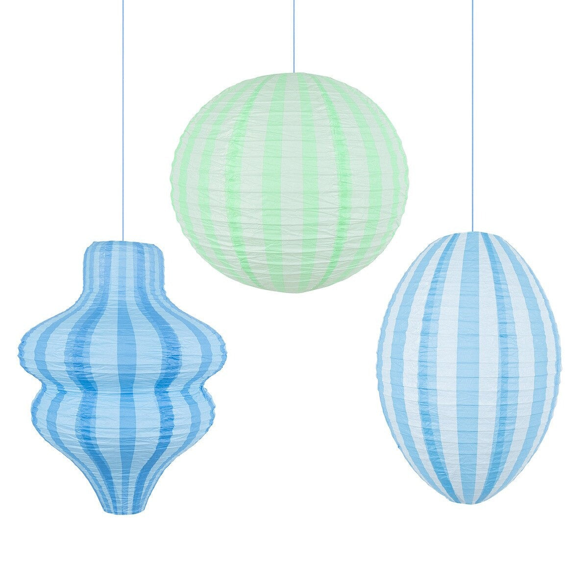 Blue Hanging Lanterns