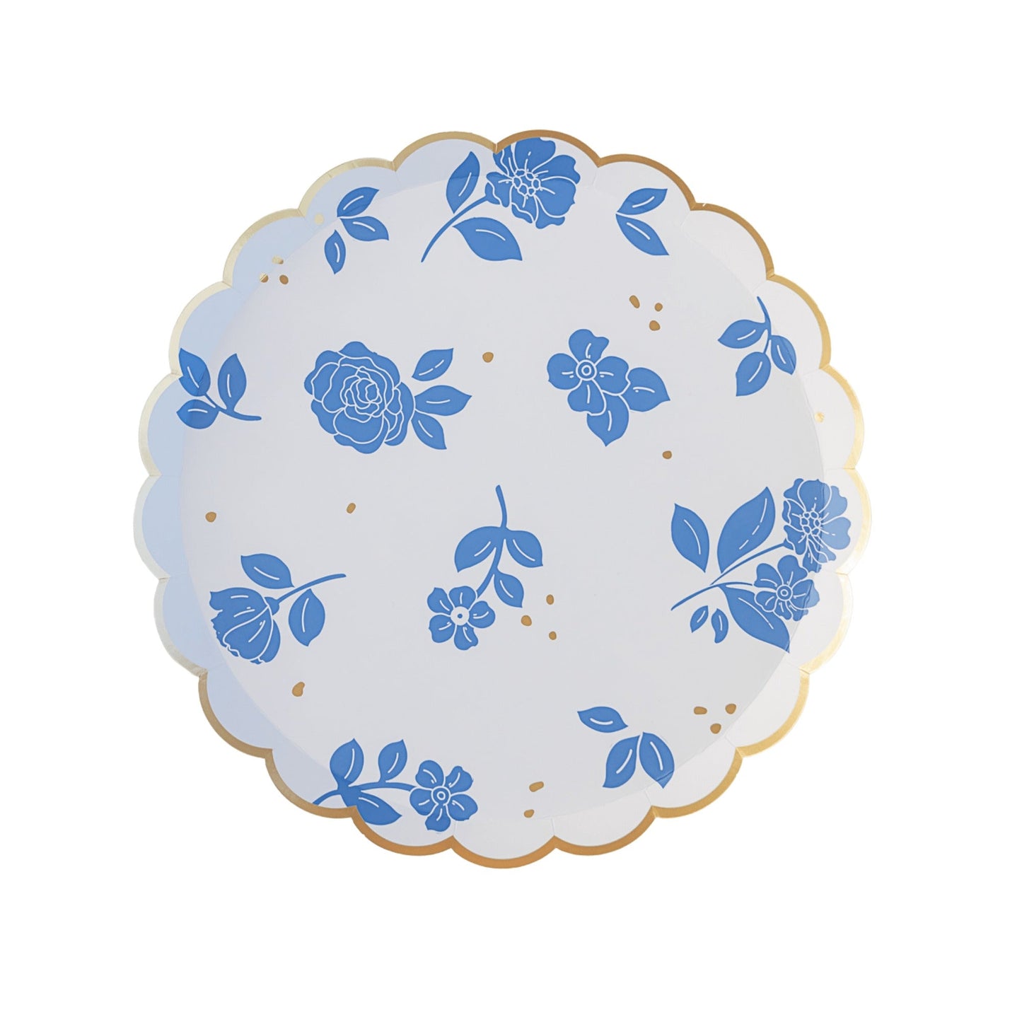 Belle Blue Elegant Floral Dessert Plates