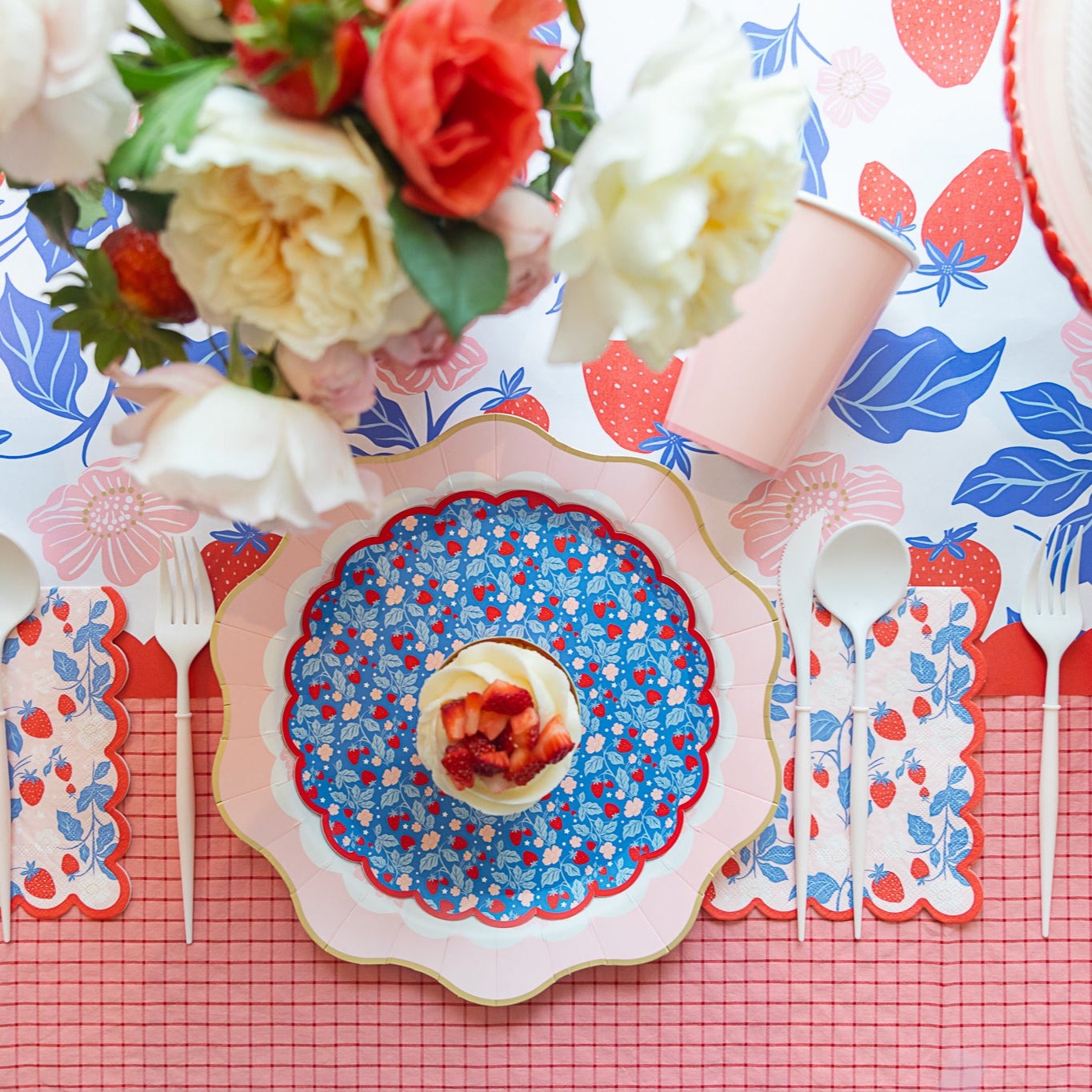 Summer Strawberry Large Napkins