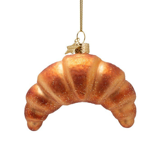 Croissant Glass Ornament