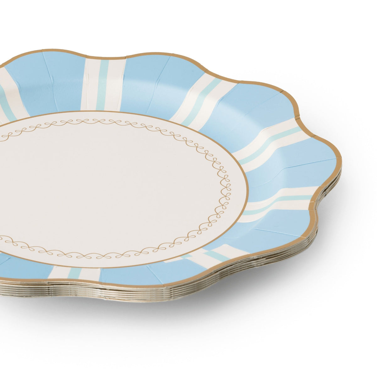 Sky Blue Regency Stripe Dinner Plates
