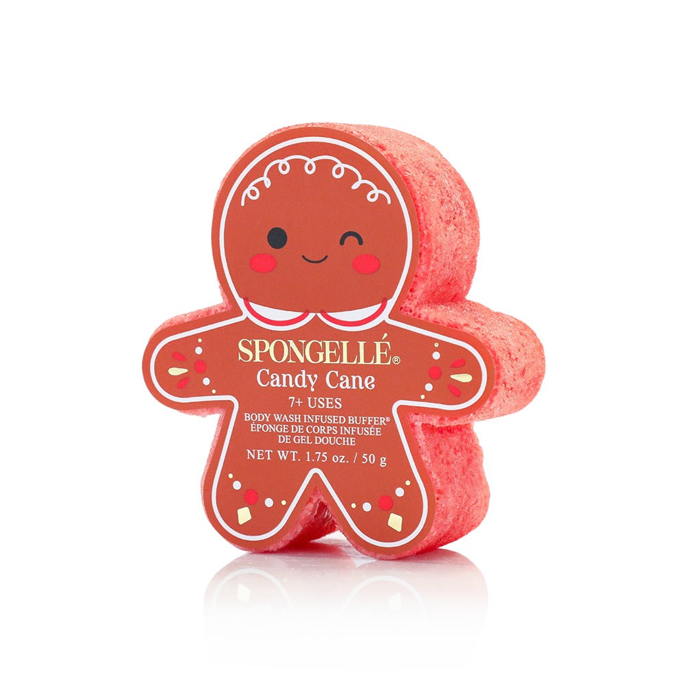Candy Cane Gingerbread Shower Buffer Sponge