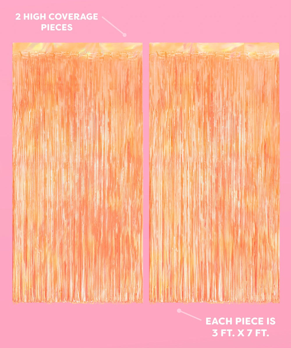 Showgirl Orange Foil Curtains