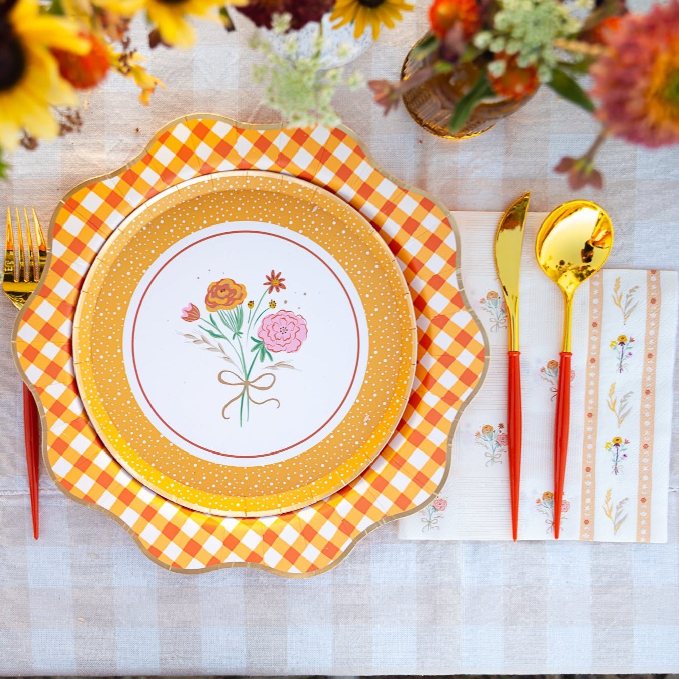 Cozy Fall Florals Dessert Plates
