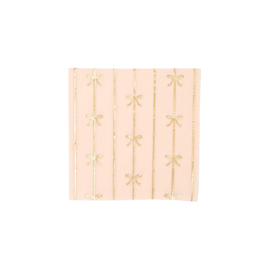 Sweet Peach Signature Bow Small Napkins