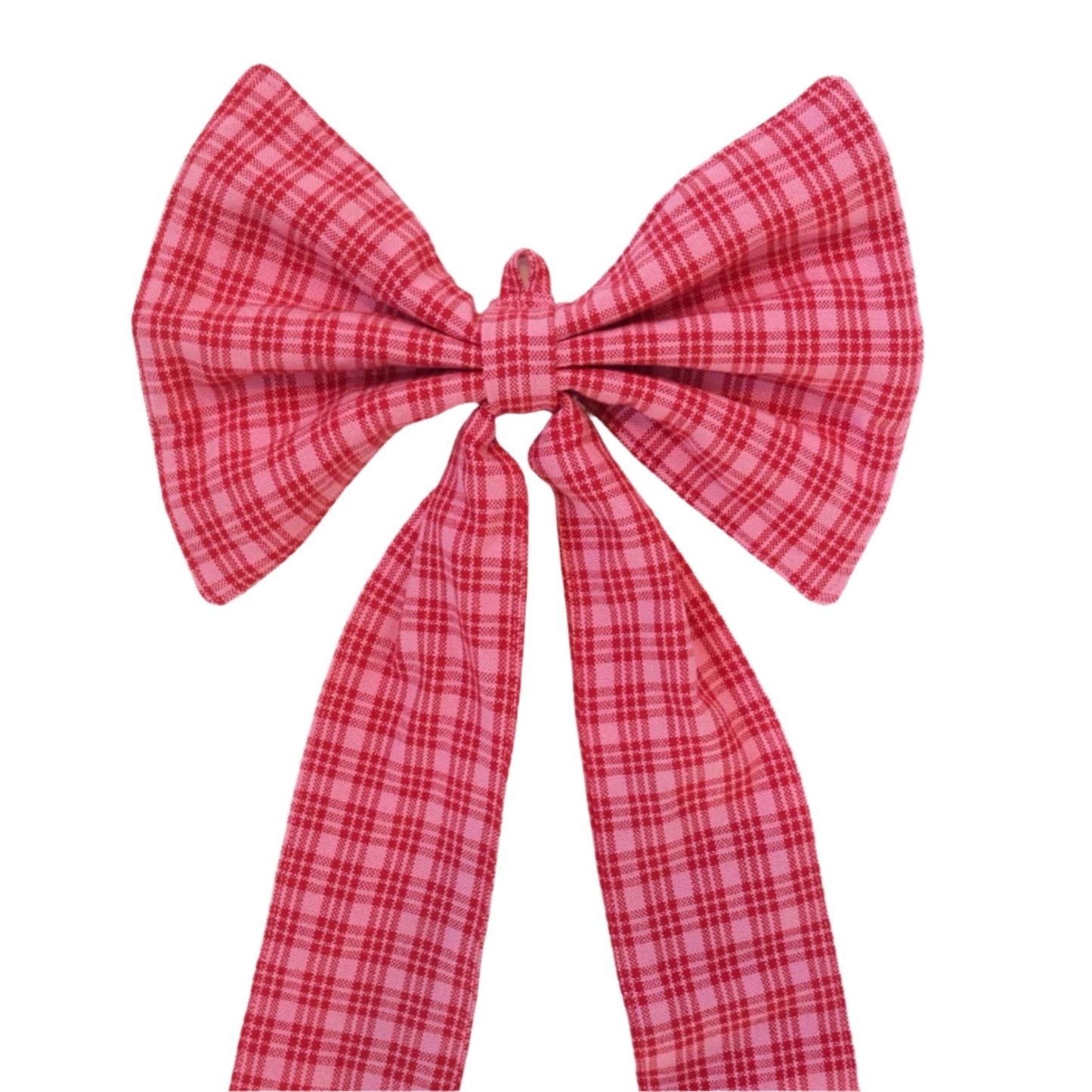 Katherine Plaid Valentine Fabric Bow