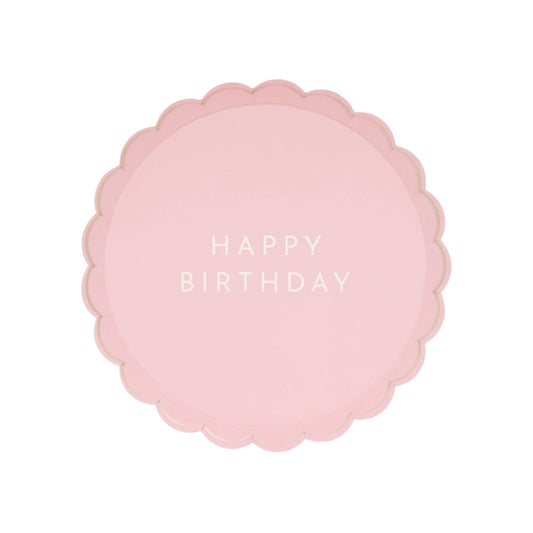 Petal Pink Signature Happy Birthday Small Plates