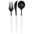 Fancy Black & White Cutlery