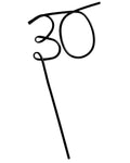 30 Birthday Reusable Straw