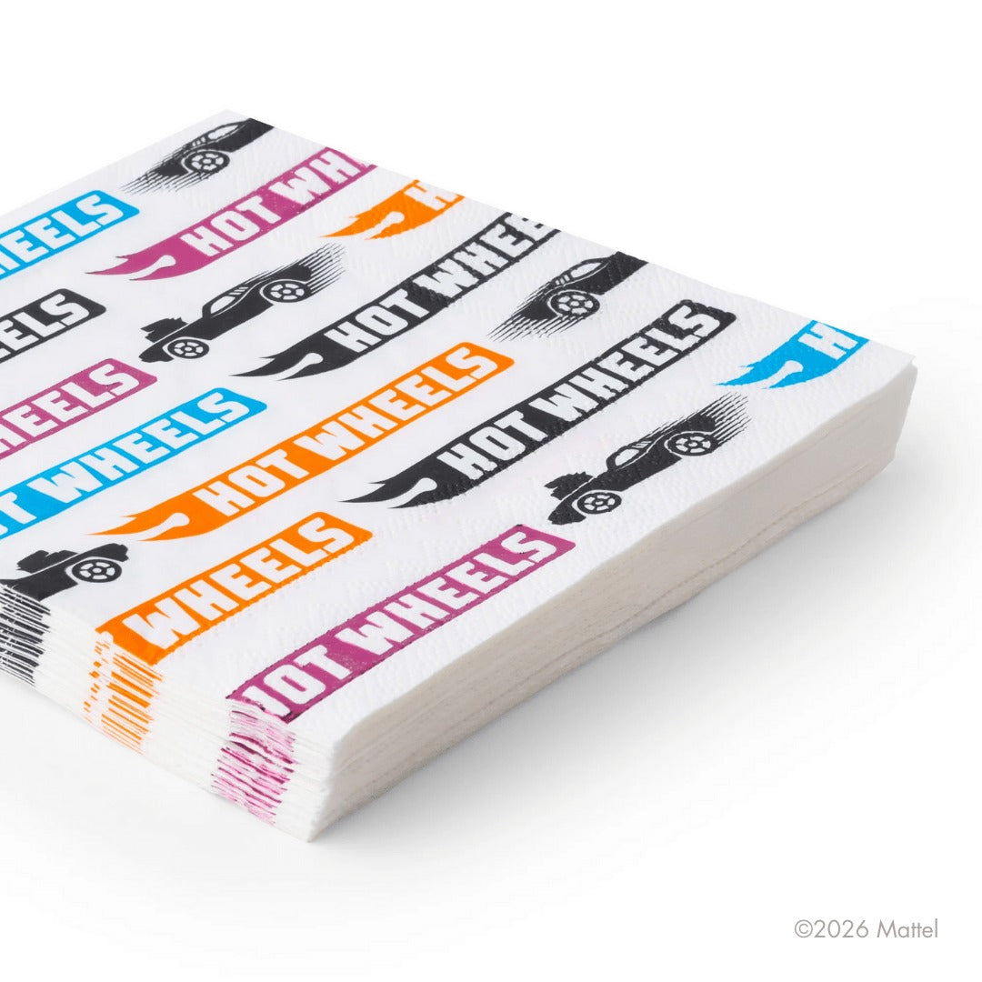 Hot WheelsTM X Bonjour Fete Multicolor Race Car Large Napkins