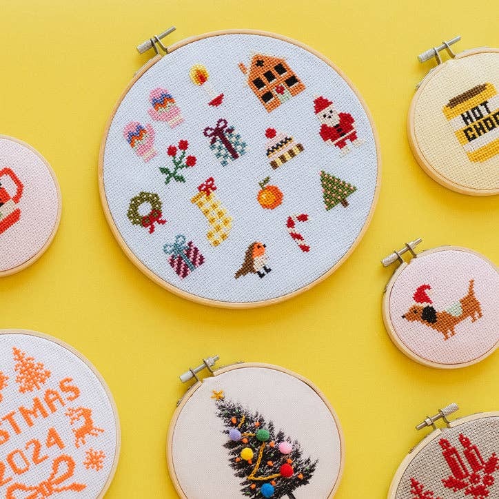 Colorful Beginner Christmas Cross Stitch Kit