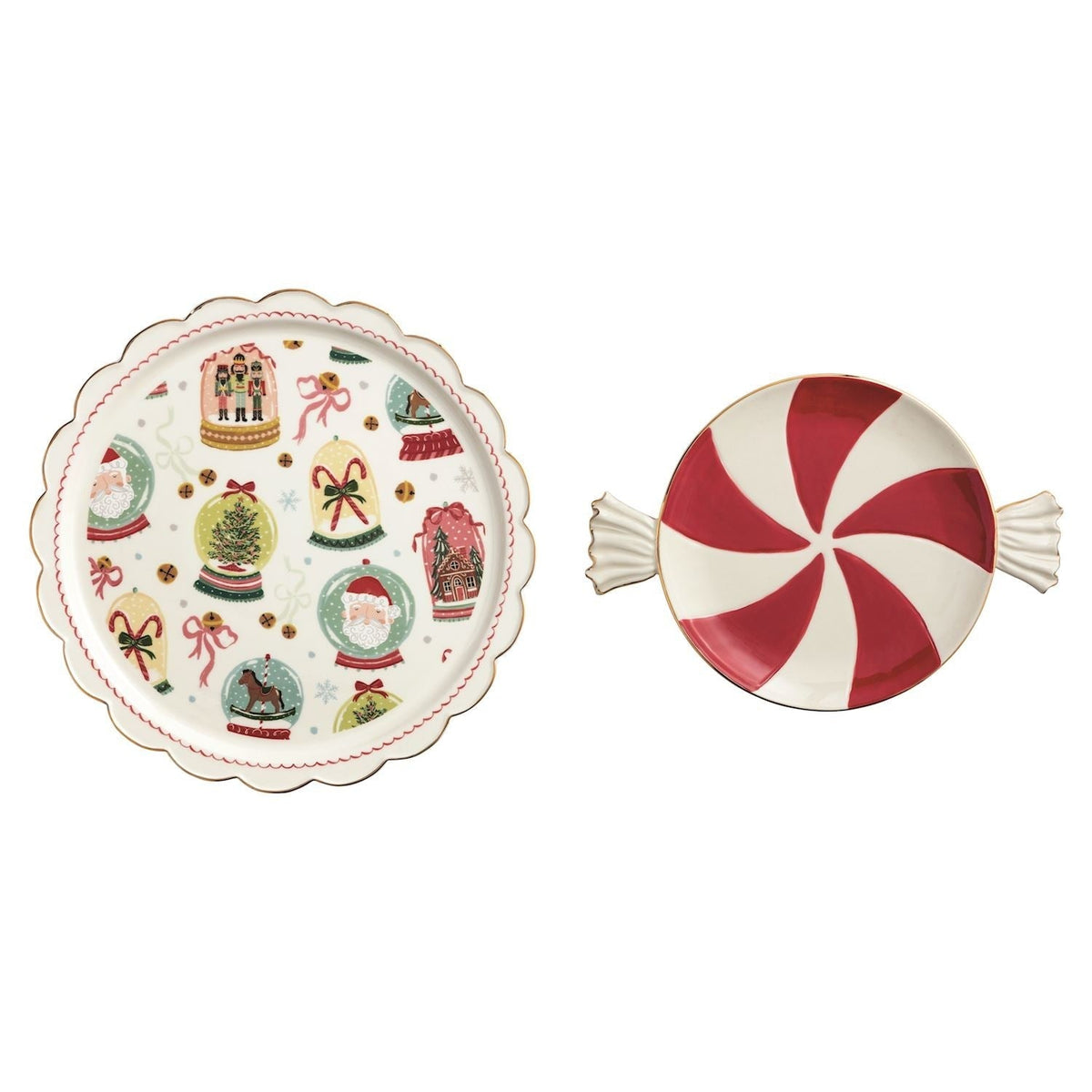 Christmas Candy Platter Set