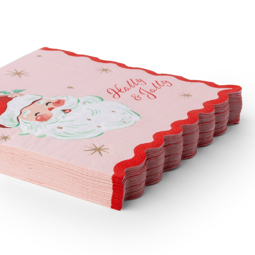 Pink & Red Santa Large Napkins