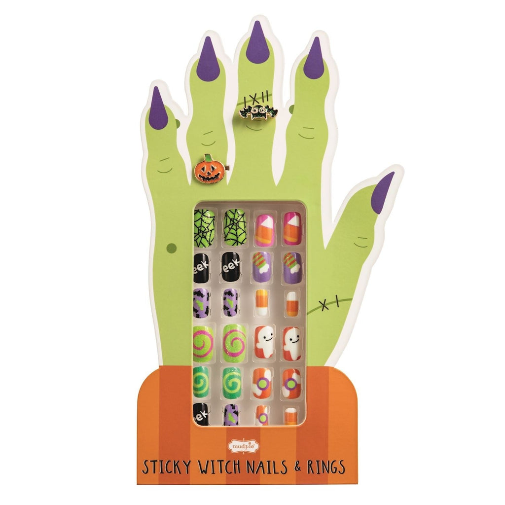 Halloween Press On Nails & Ring Set