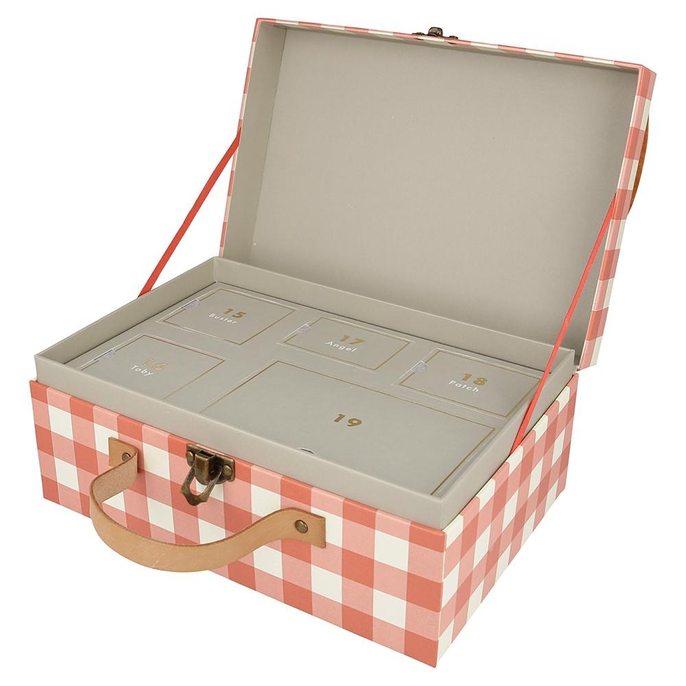 Dog Lovers Advent Calendar Suitcase with Wooden Toys