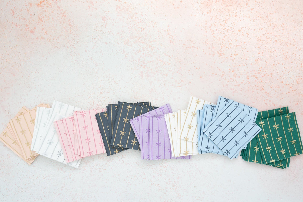 Sky Blue Signature Bow Small Napkins