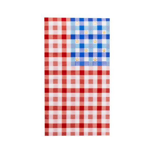 American Flag Gingham Guest Towels