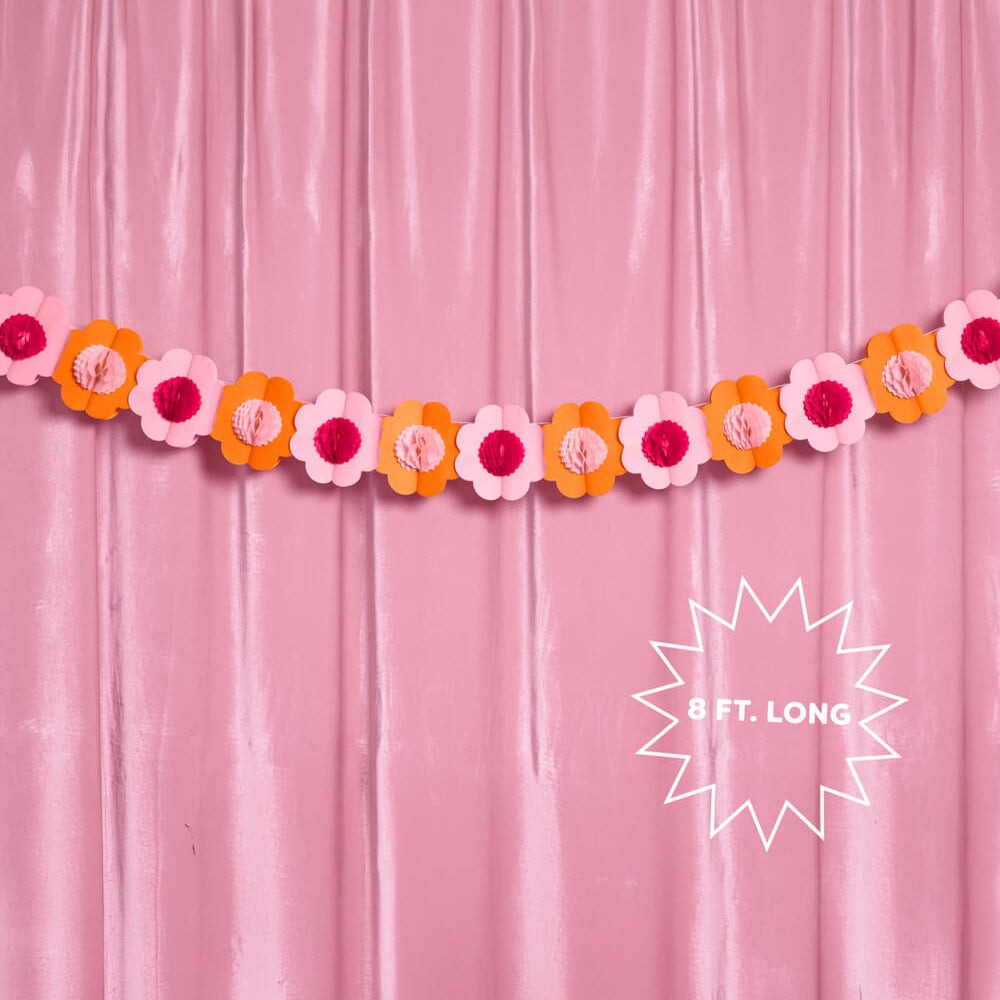 Groovy Flower Honeycomb Banner