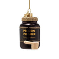Protein Powder Glass Ornament