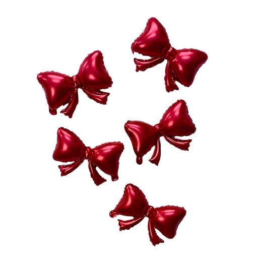 Red Mini Bow Foil Balloon Set