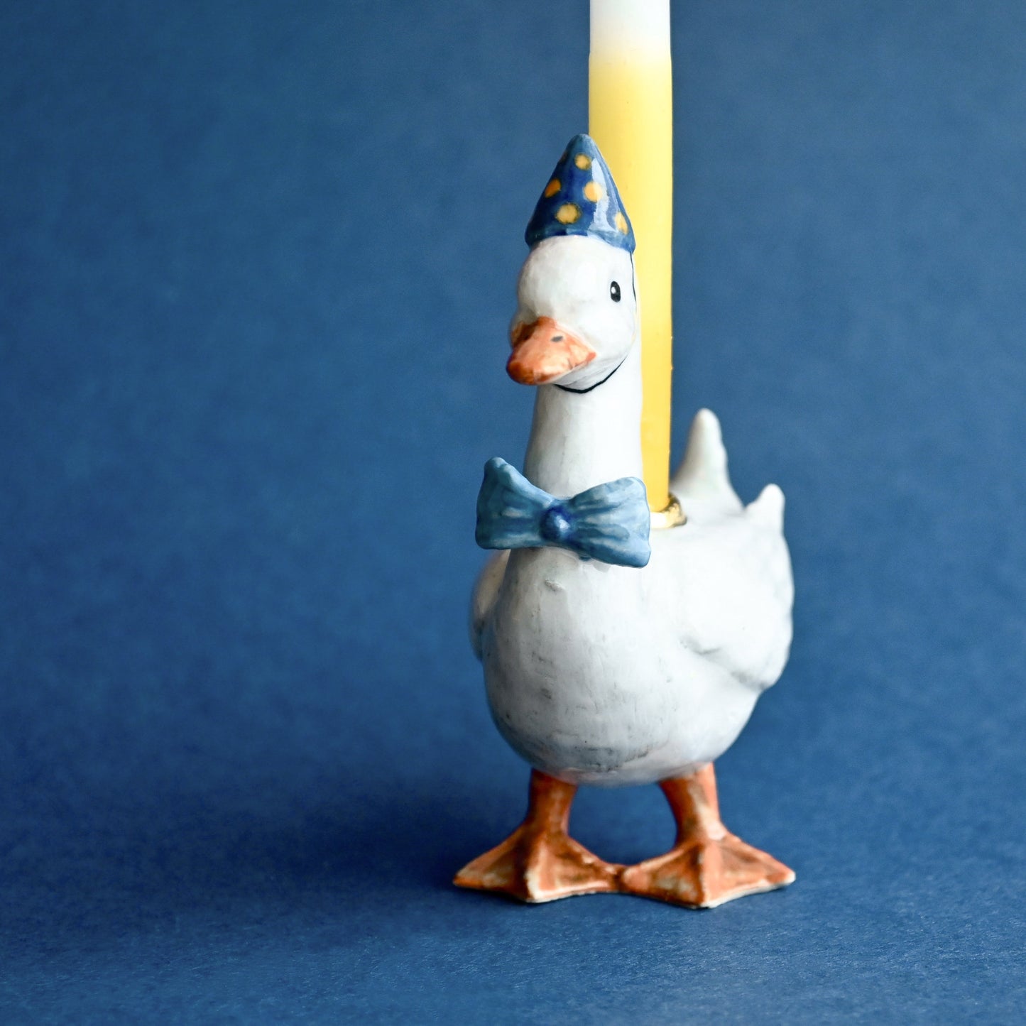 Blue Goose Birthday Candle Holder