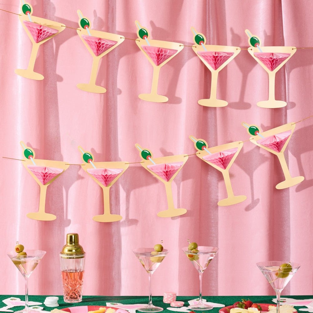 Martini Glass Honeycomb Banner