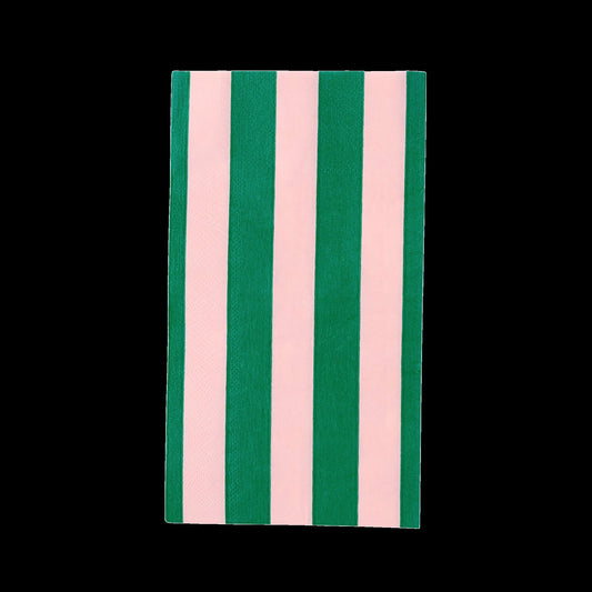 Pink & Green Signature Cabana Stripe Guest Towels