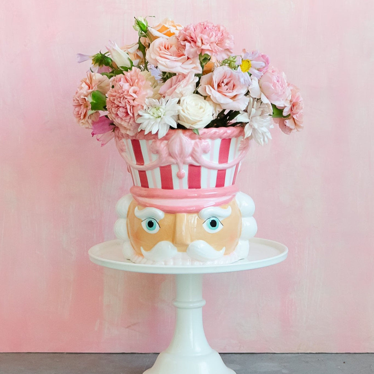 Pink Nutcracker Cookie Jar