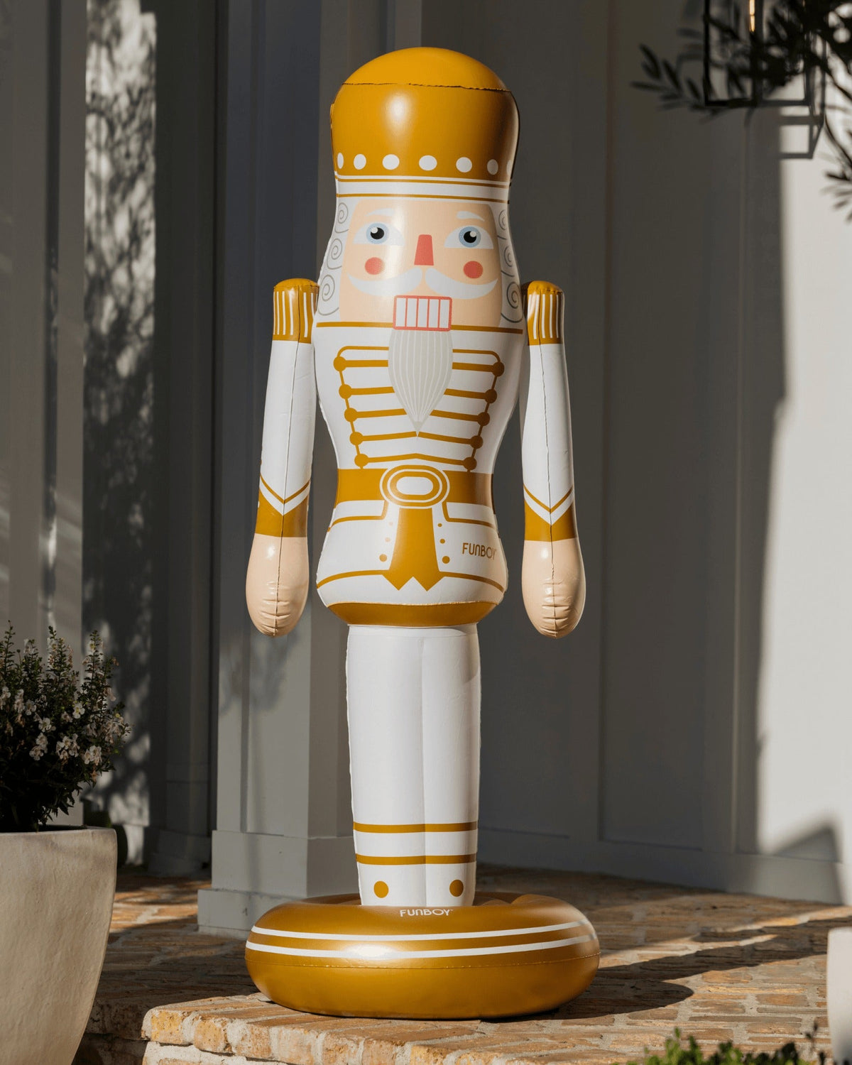Large Inflatable Gold & White Nutcracker