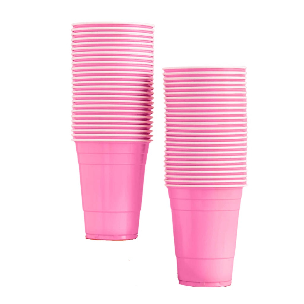 Matte Pink Plastic Cups