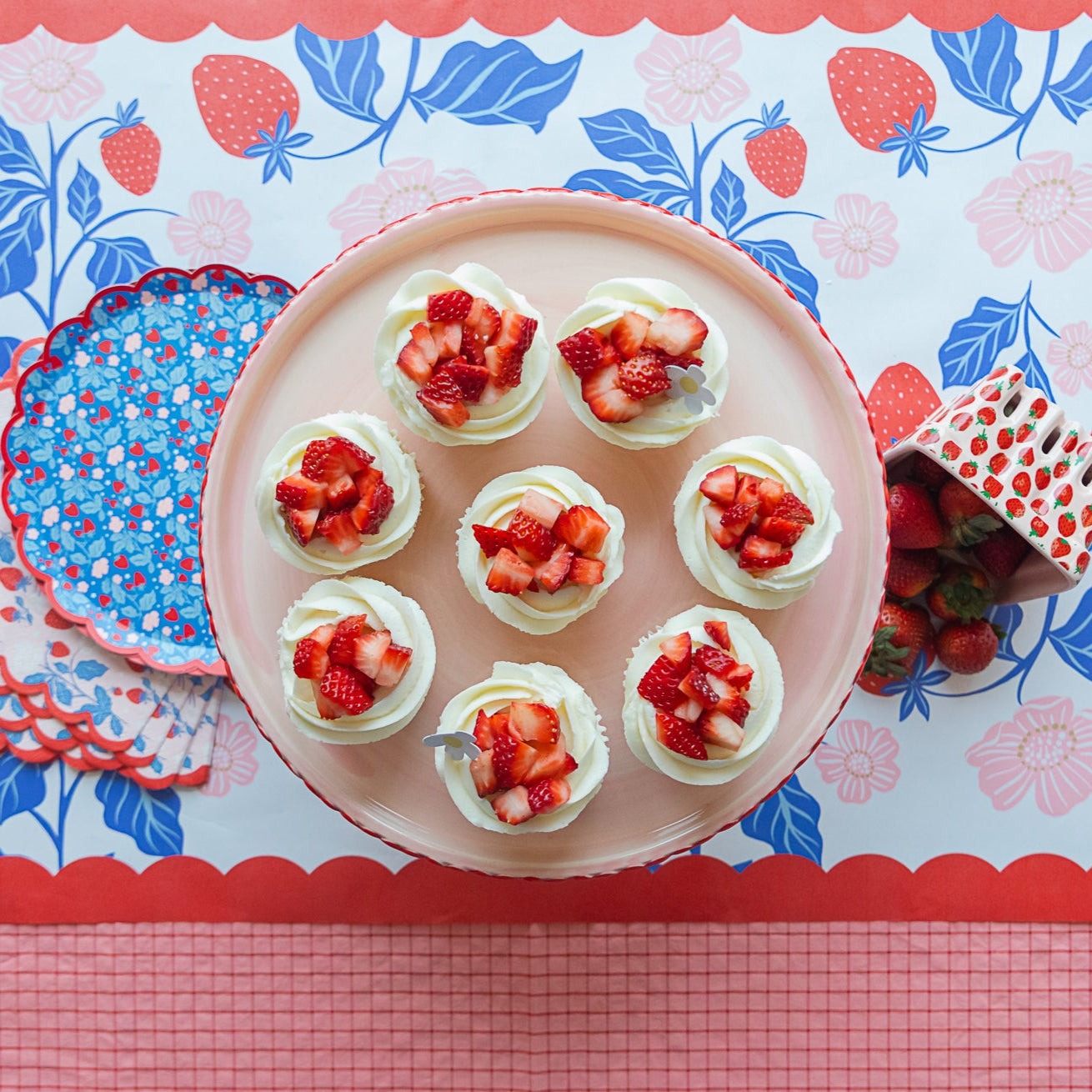 Summer Strawberry Table Runner