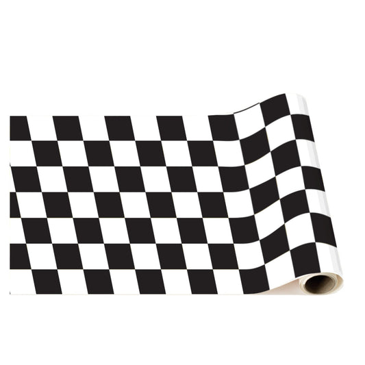 Black & White Checker Table Runner