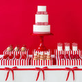 Cherry Red Cabana Stripe Display Box Risers