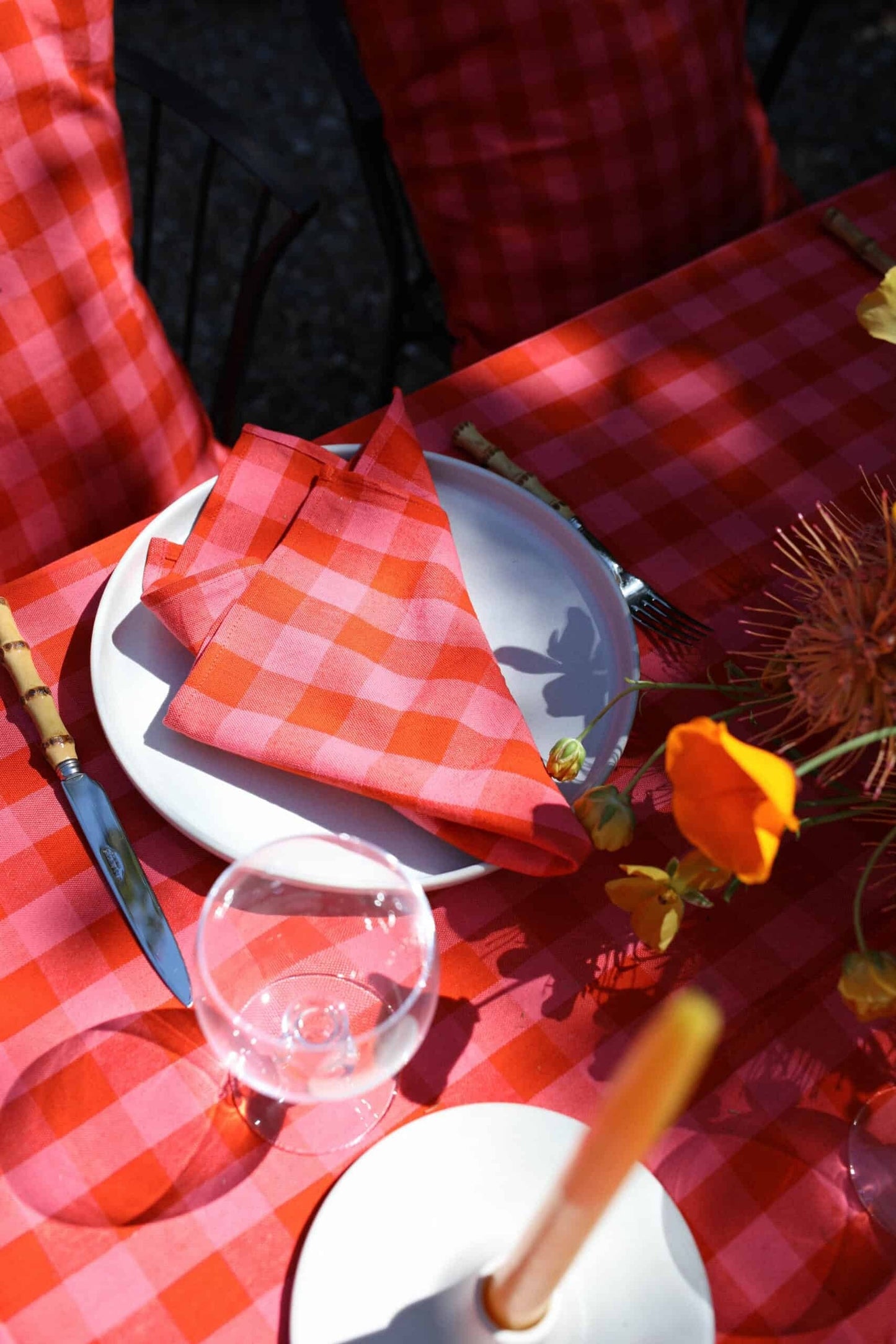 Gingham Guava Napkins