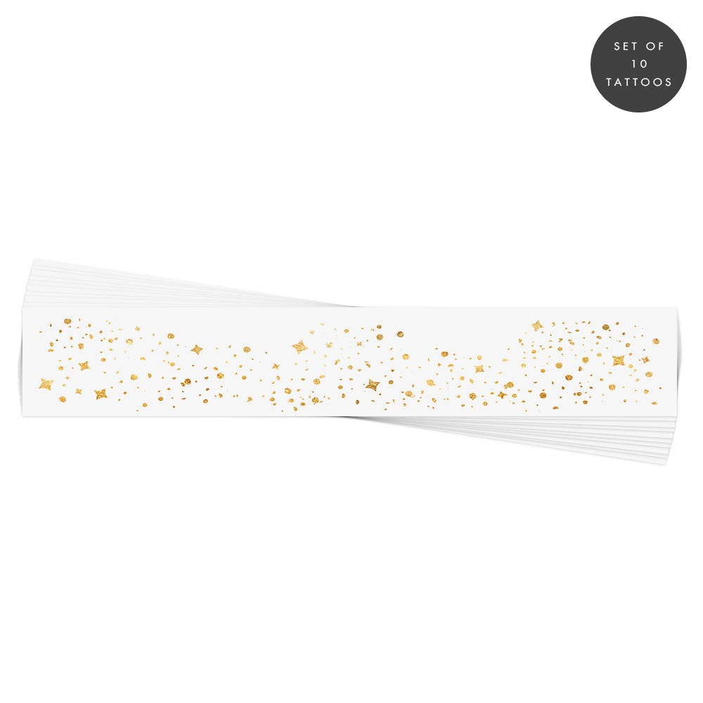Gold Glitter Freckles Temporary Tattoos
