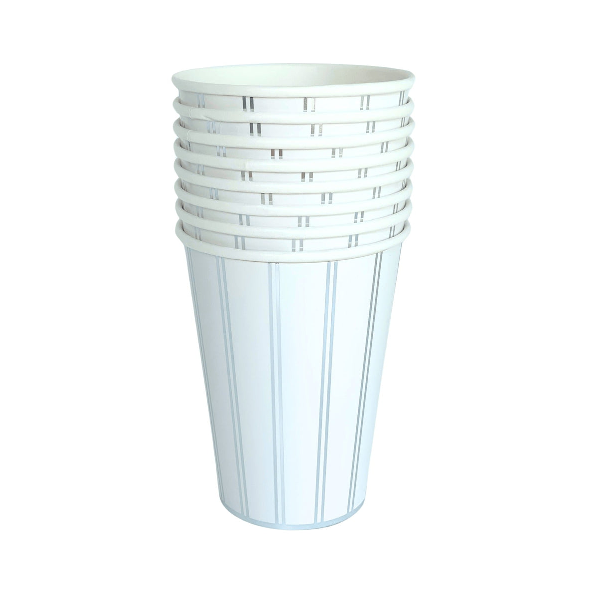 Silver Signature Stripe Cups