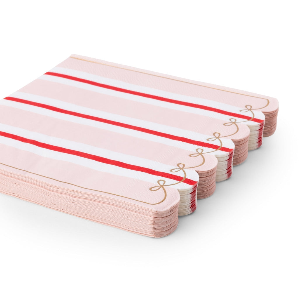 Pink & Red Regency Stripe Large Napkins
