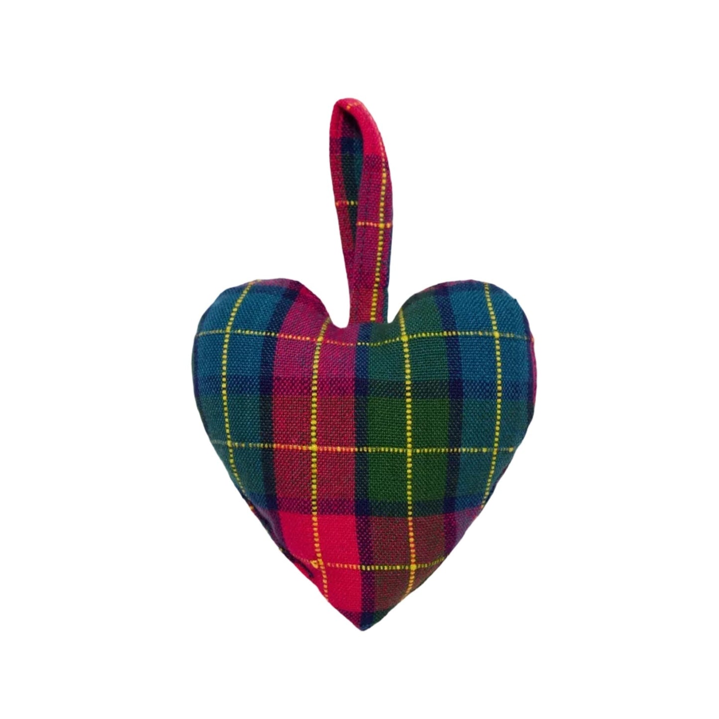 HOLLY PLAID - Multi Heart Ornament