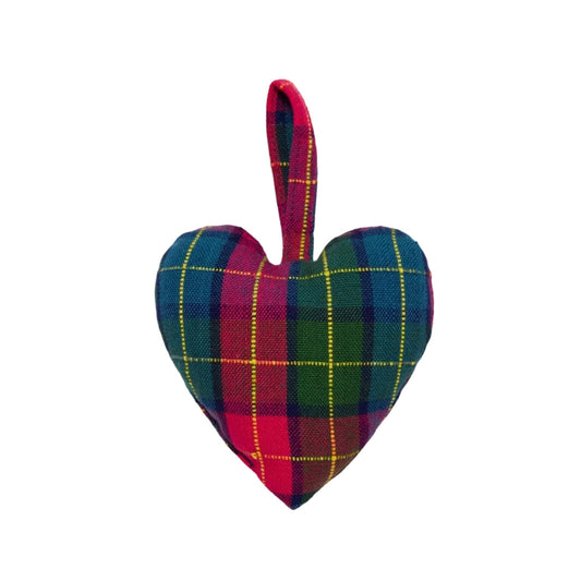 HOLLY PLAID - Multi Heart Ornament