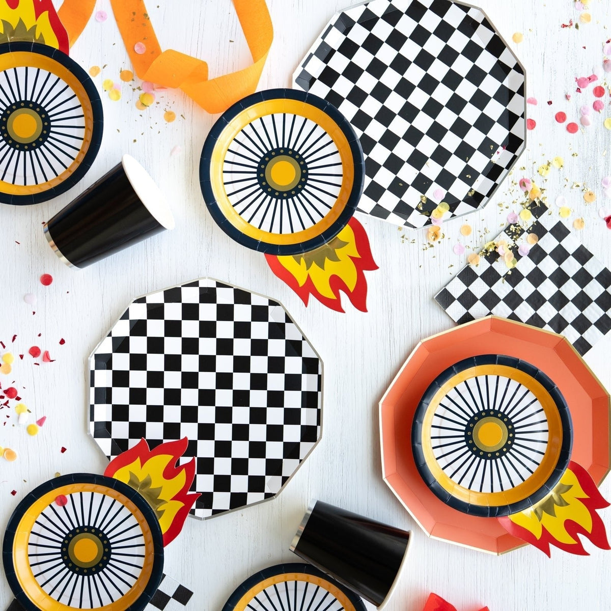 Black & White Signature Checker Large Plates