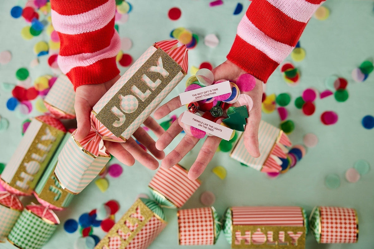Holly Jolly Holiday Crackers (Set of 6)