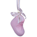Pink Baby Snow Boot Glass Ornament
